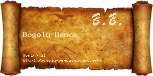 Bogoly Bence névjegykártya